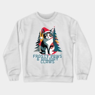 Frosty Paws and Holiday Claws Crewneck Sweatshirt